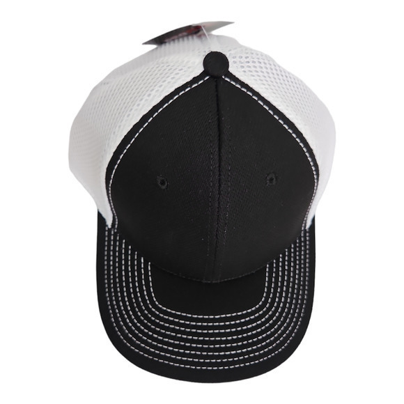 OC Sports Pro Flex Men's Medium/Large Baseball Hat,‎ Black and White Mesh, New - Picture 6 of 7